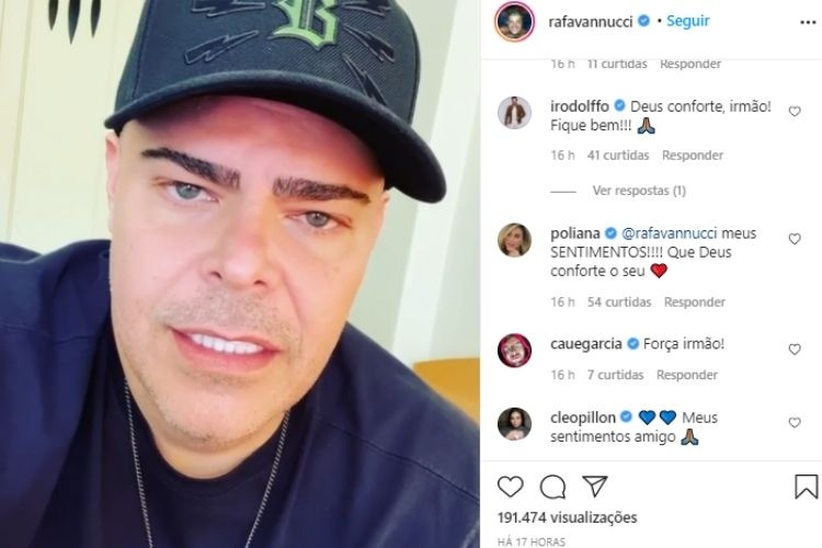 O comentrio feito pela esposa do cantor sertanejo lamentando a triste morte - Reproduo Instagram