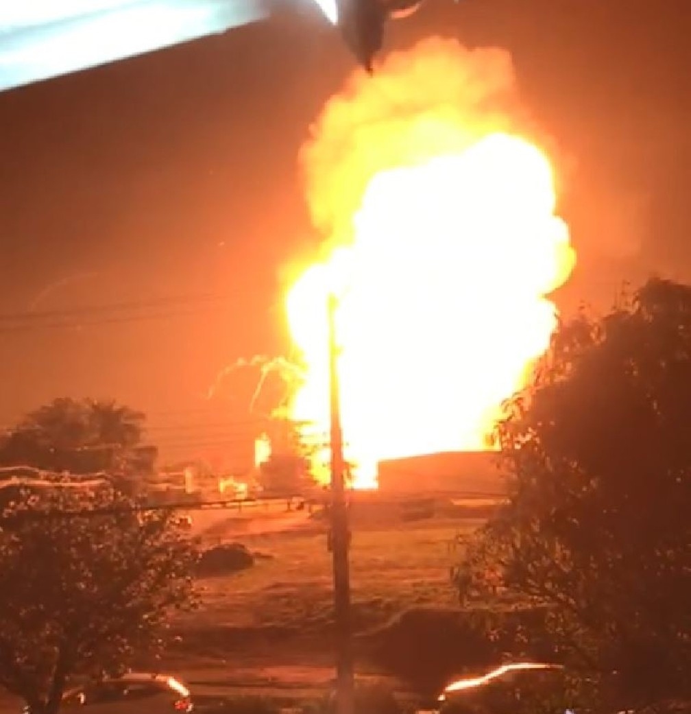 Exploso em posto de combustveis de Rio Claro Foto Arquivo Pessoal
