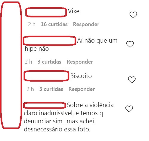Comentrios criticando Naiara Azevedo Foto Reproduo Instagram