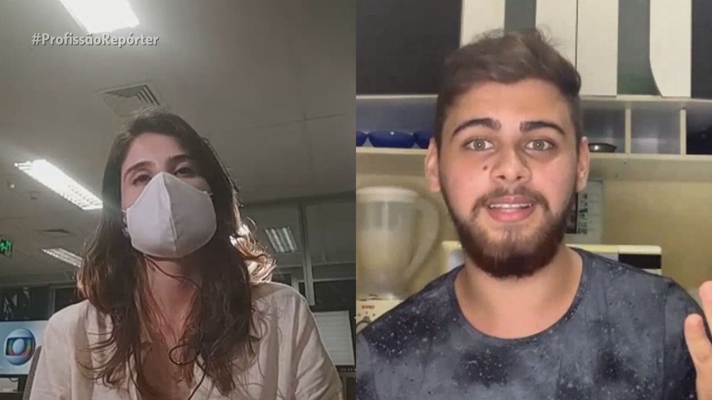 Dheymerson Lima em entrevista para o Profisso Reprter Foto Profisso Reprter Reproduo