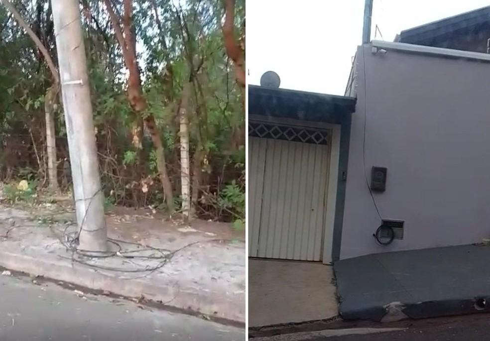 Bebs gmeos so atingidos no rosto por fiao solta em rua de Ja Foto Arquivo pessoal