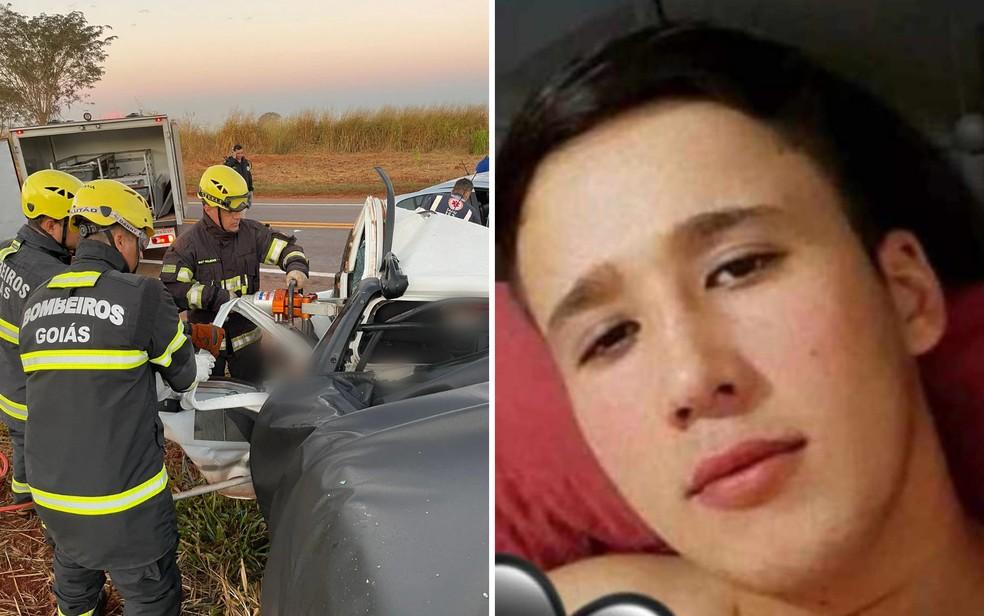 Gustavo Henrique Marra da Silva de 19 anos morreu em acidente na BR-153 em Rialma Gois Foto DivulgaoCorpo de Bombeiros e ReproduoRedes sociais