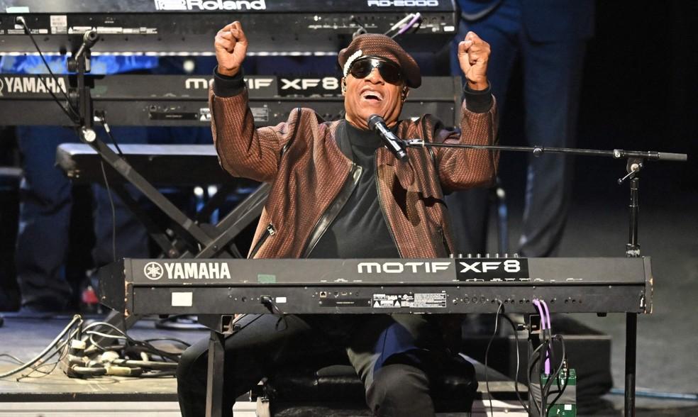 O cantor americano Stevie Wonder Foto Frederic J BROWN AFP